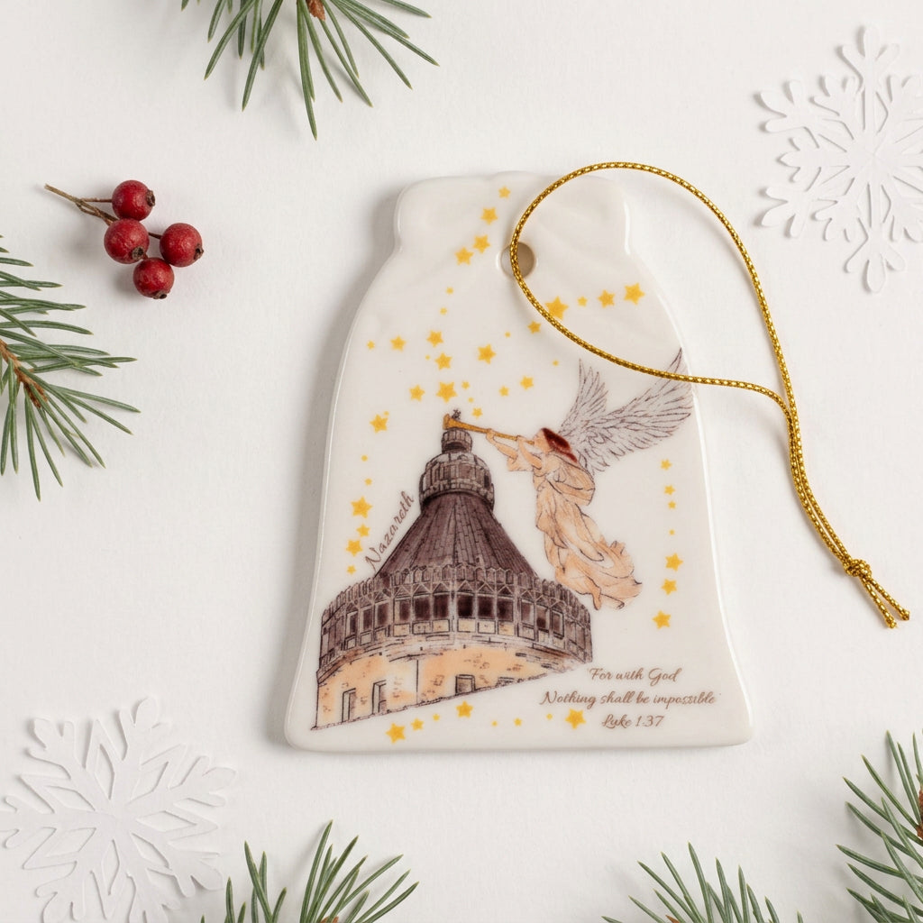 Nazareth Christmas Ornament |The Annunciation Church |Gabriel Angel| Christmas Nazareth decoration l holyland l Christmas art