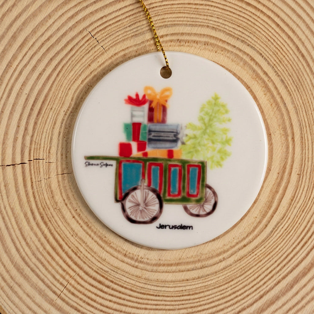 Jerusalem Christmas ornament |Jerusalem bread cart |Christmas ornament |Jerusalem Christmas Souvenir|Christmas ornament