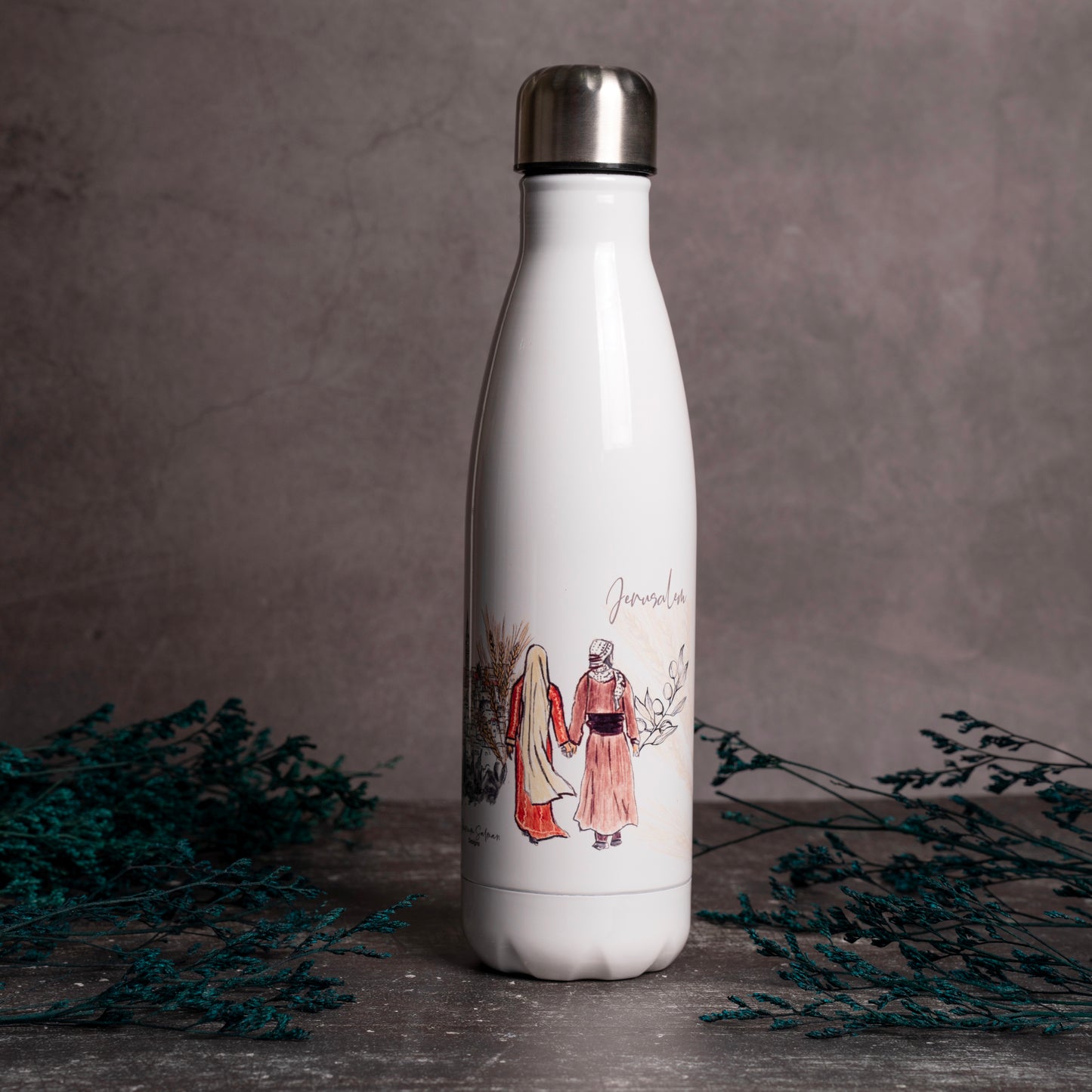 Jerusalem Bottle | Palestinian couples | travel bottle | drinking bottle | gift bottle |