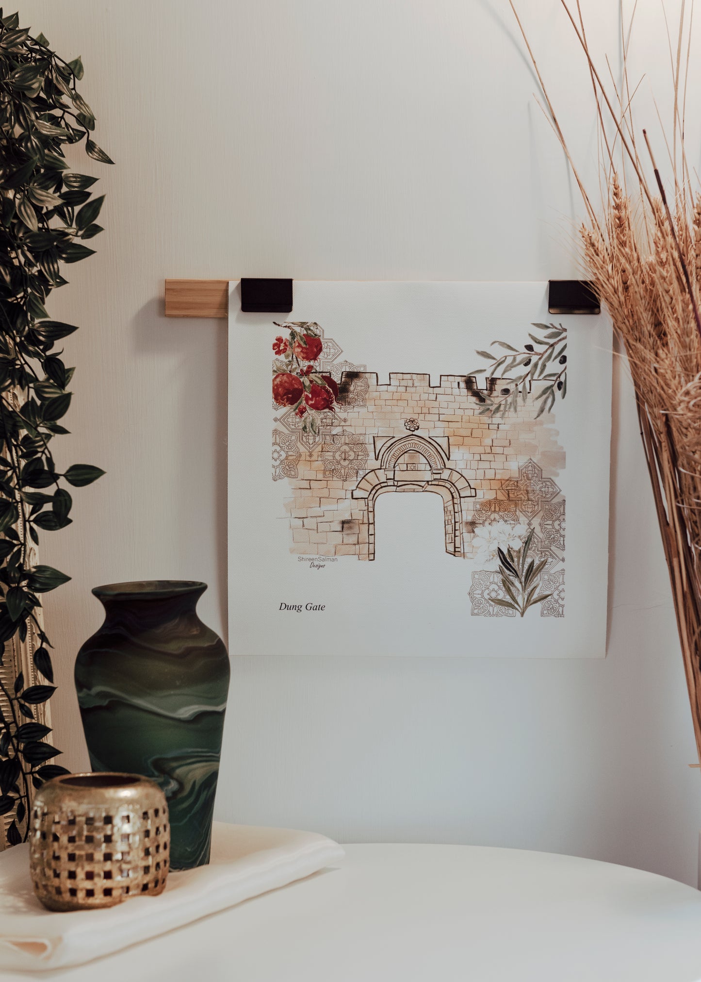 Dung Gate Painting |Jerusalem Painting |Cloth painting | Wall Art |Art Frame |