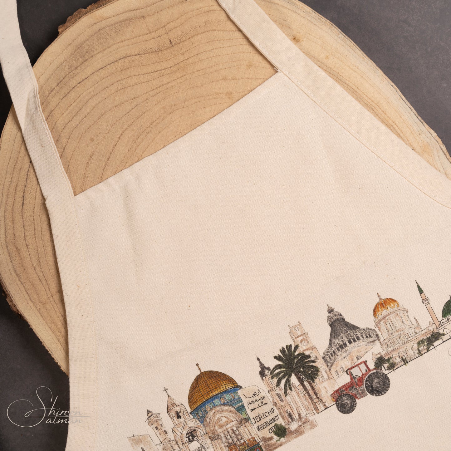 Cities Apron |Kitchen ware |Kitchen accssorise | Landmark cities | Palestinian Cities