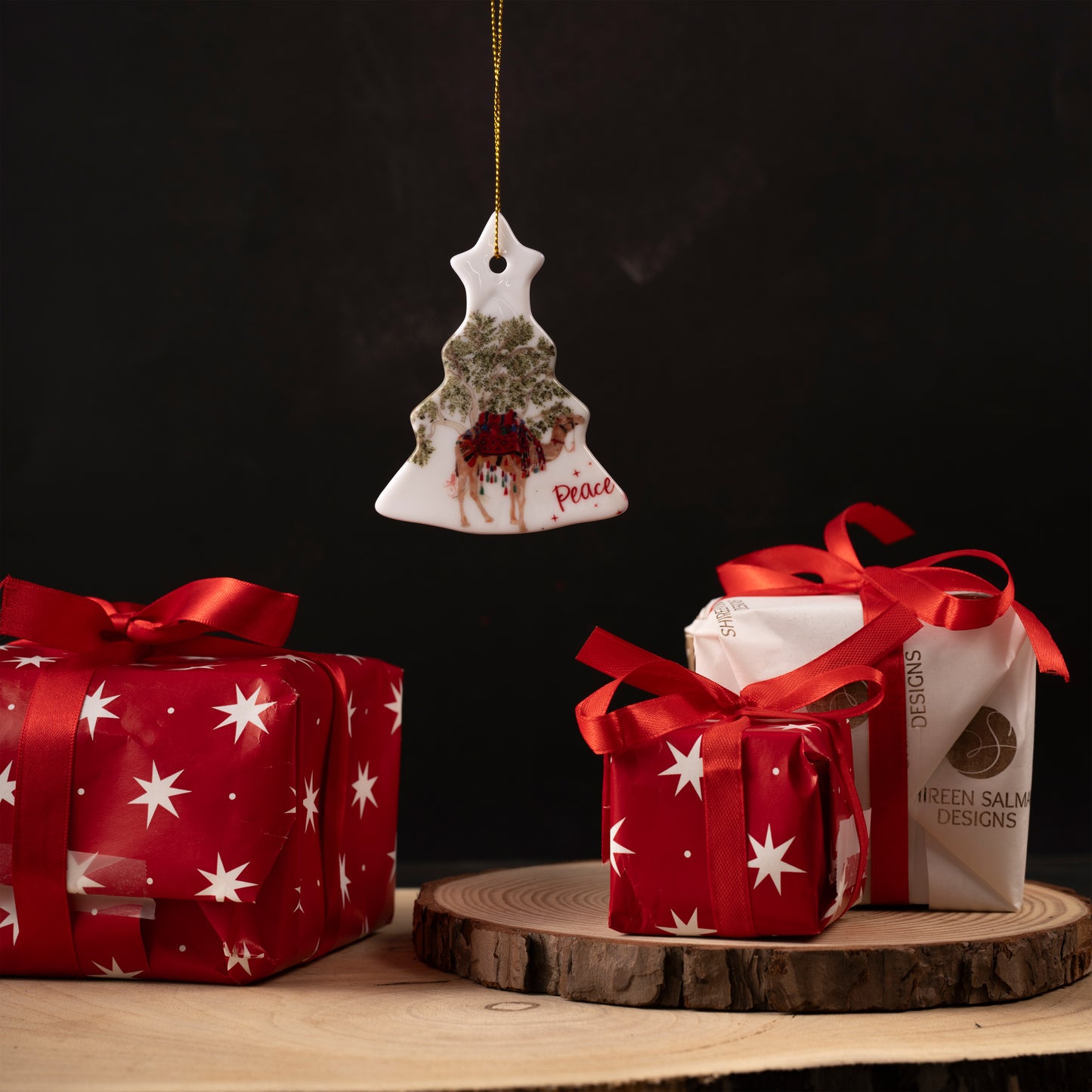 Peace Camel Ornaments | olive tree |tree ornaments |Christmas Palestine |tree decoration | Christmas Ornament l Christmas Ceramic l Ceramic tree