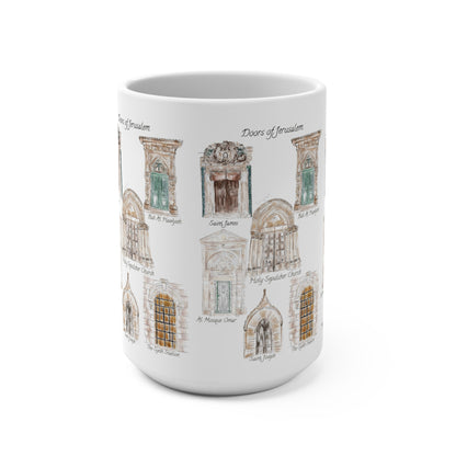 Jerusalem doors  Mug |office Mug |ceramic Mug |watercolor Mug |special Mug |Gift Mug