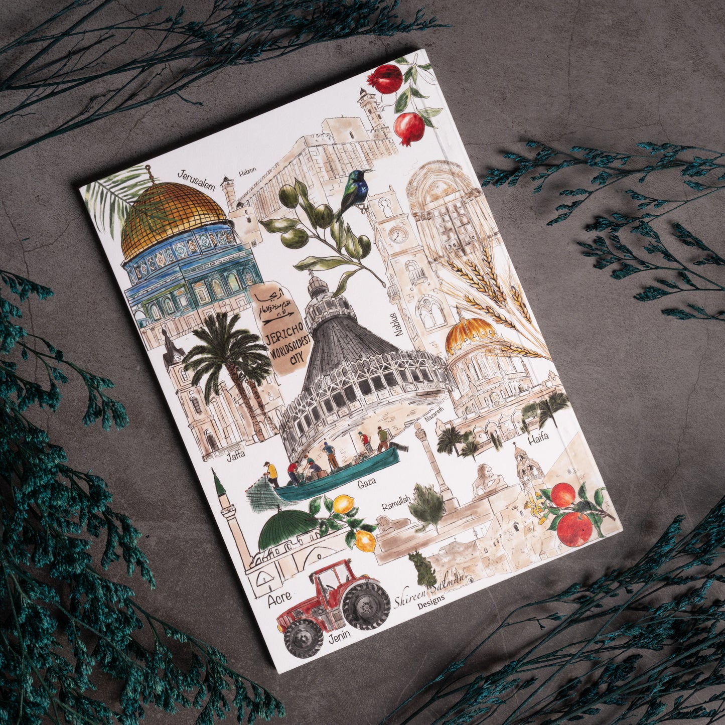 Palestinian Landmarks Notebook |Cities Landmarks |writing book |Journal |writing notes