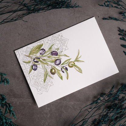 Olive Greeting card |Greeting Cards |Occasion card | Geometric card | holiday card