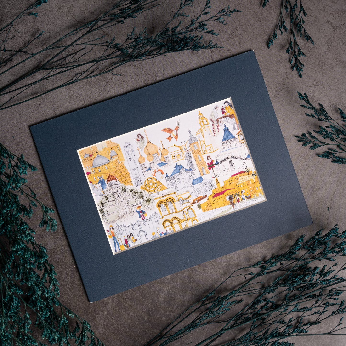 Holyland frame |Palestine Landmarks art| Frame Art |Home art | Home Accessories