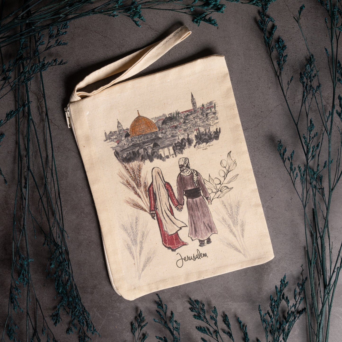 Walking to Jerusalem Pouch| Accessories bag | travel bag |gift bag |Souvenir bag