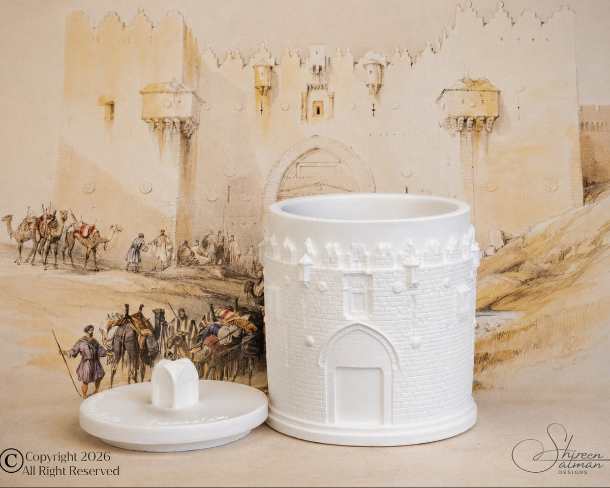 Damascus Gate |Candle Holder |Accessories |home style |homedecor |Jar | Gates of Jerusalem