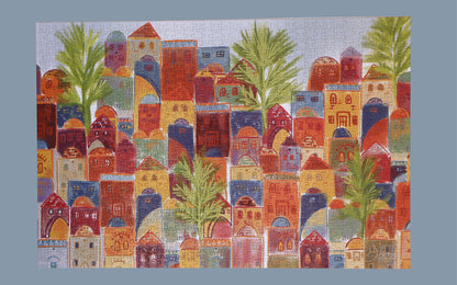 Old Houses Puzzle | colorful Puzzle  | 1000 Puzzle |home enterainment | home games | Old houses of  Jerusalem
