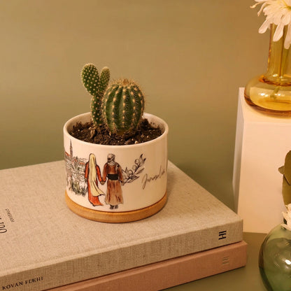 Jerusalem Couple Pot |plant pot |small flowers pot |cactus pot |Decoration pot
