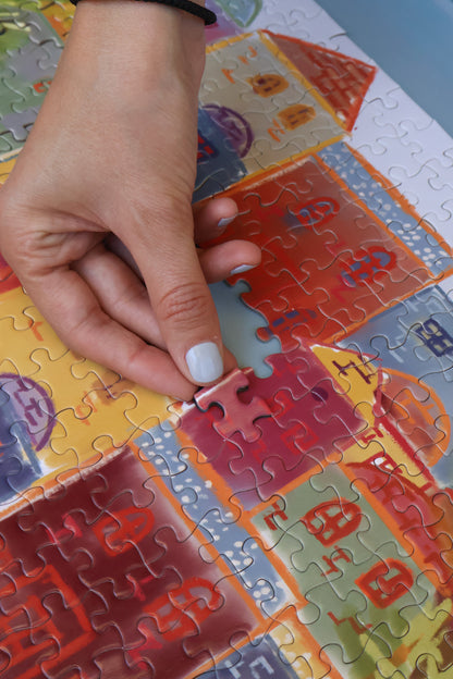 Old Houses Puzzle | colorful Puzzle  | 1000 Puzzle |home enterainment | home games | Old houses of  Jerusalem