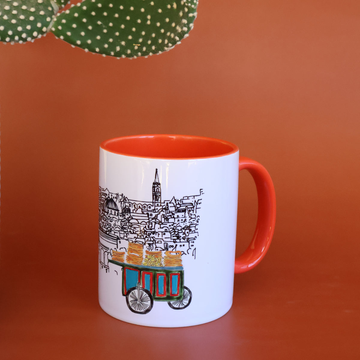 Jerusalem Panoramic view Mug  |drinking mug | ceramic mug | Jerusalem view |outline