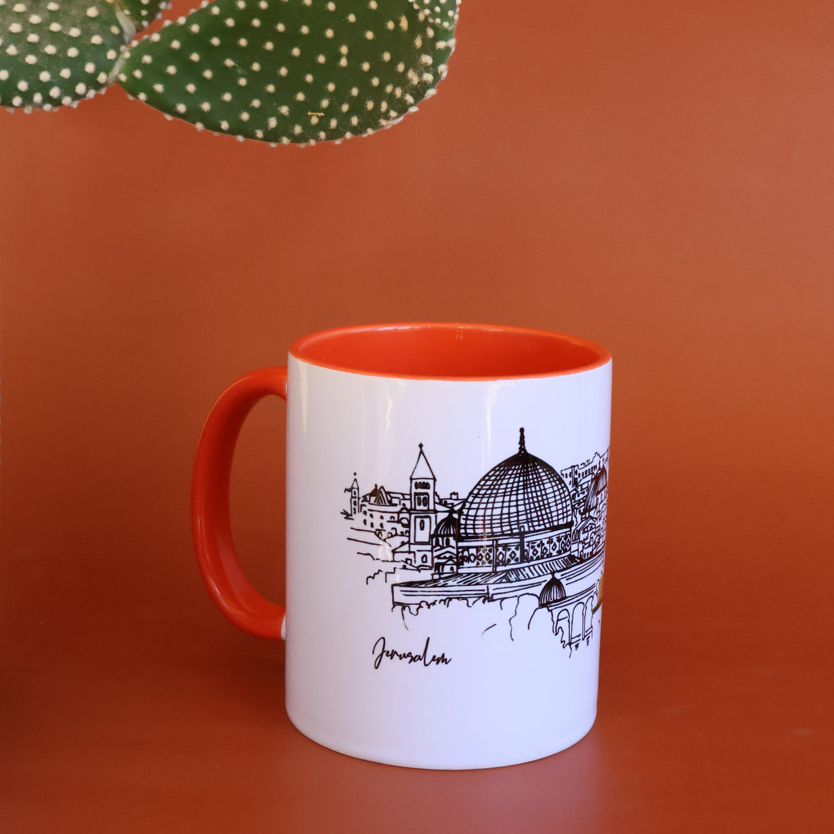 Jerusalem Panoramic view Mug  |drinking mug | ceramic mug | Jerusalem view |outline