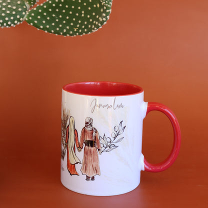 Walking Figures Mugs | Jerusalem Walk |drinking Mug | Coffee Mug |Kitchen Mug