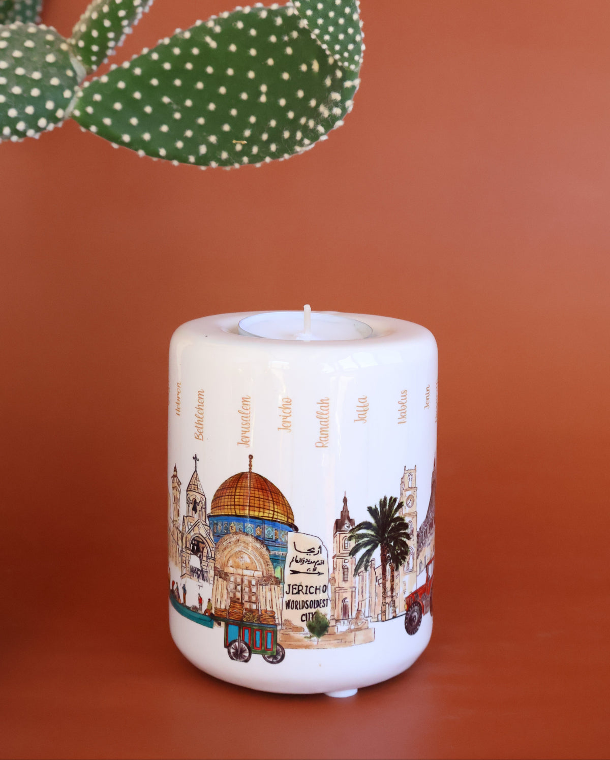Cities landmark candle holder | Candle light | Palestinian landmarks |home decor