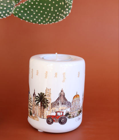 Cities landmark candle holder | Candle light | Palestinian landmarks |home decor