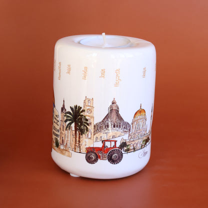 Cities landmark candle holder | Candle light | Palestinian landmarks |home decor