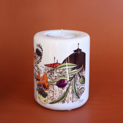 Figures of Jerusalem Candle holder |home decor |Candle decor |Art |Ceramic art