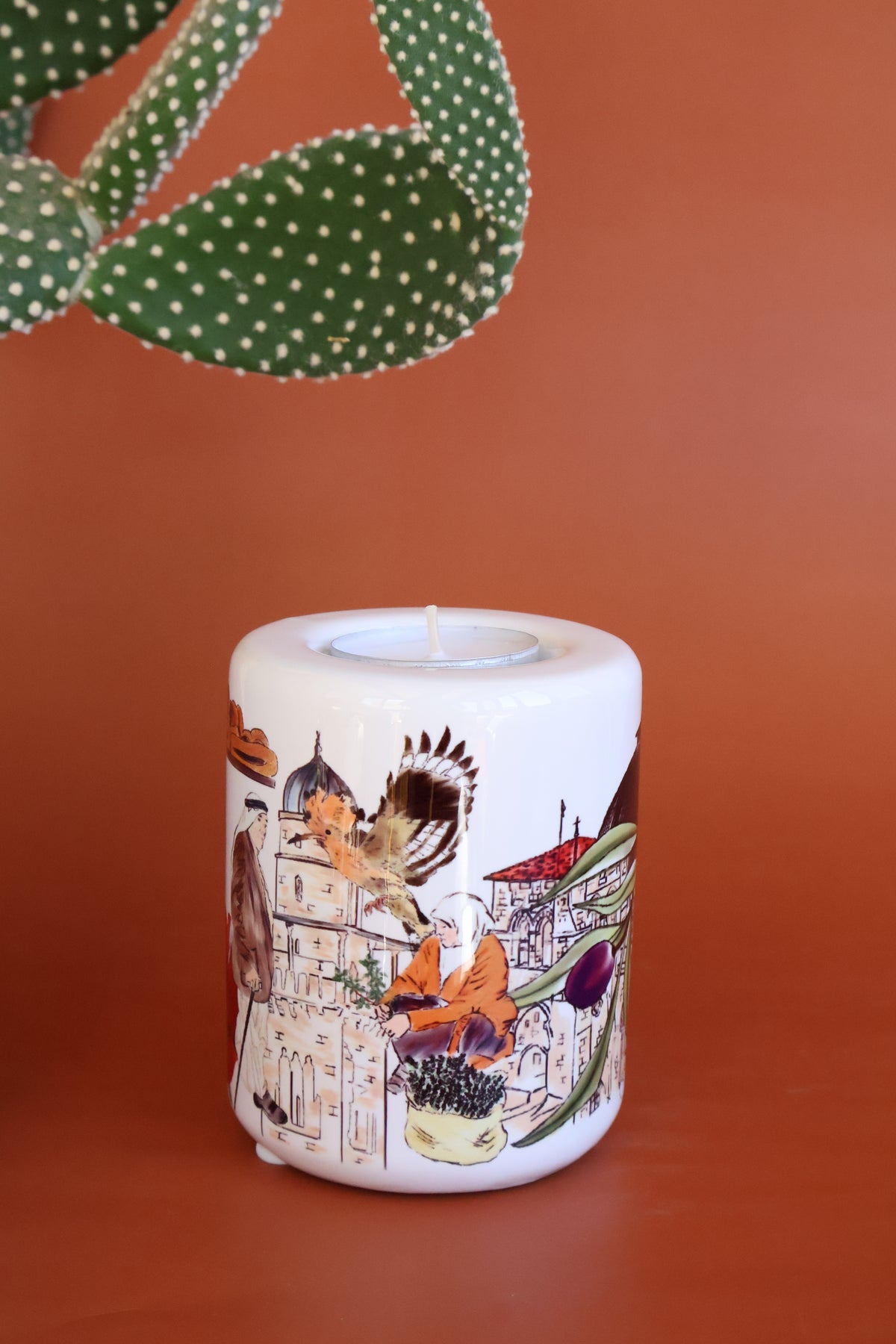 Figures of Jerusalem Candle holder |home decor |Candle decor |Art |Ceramic art