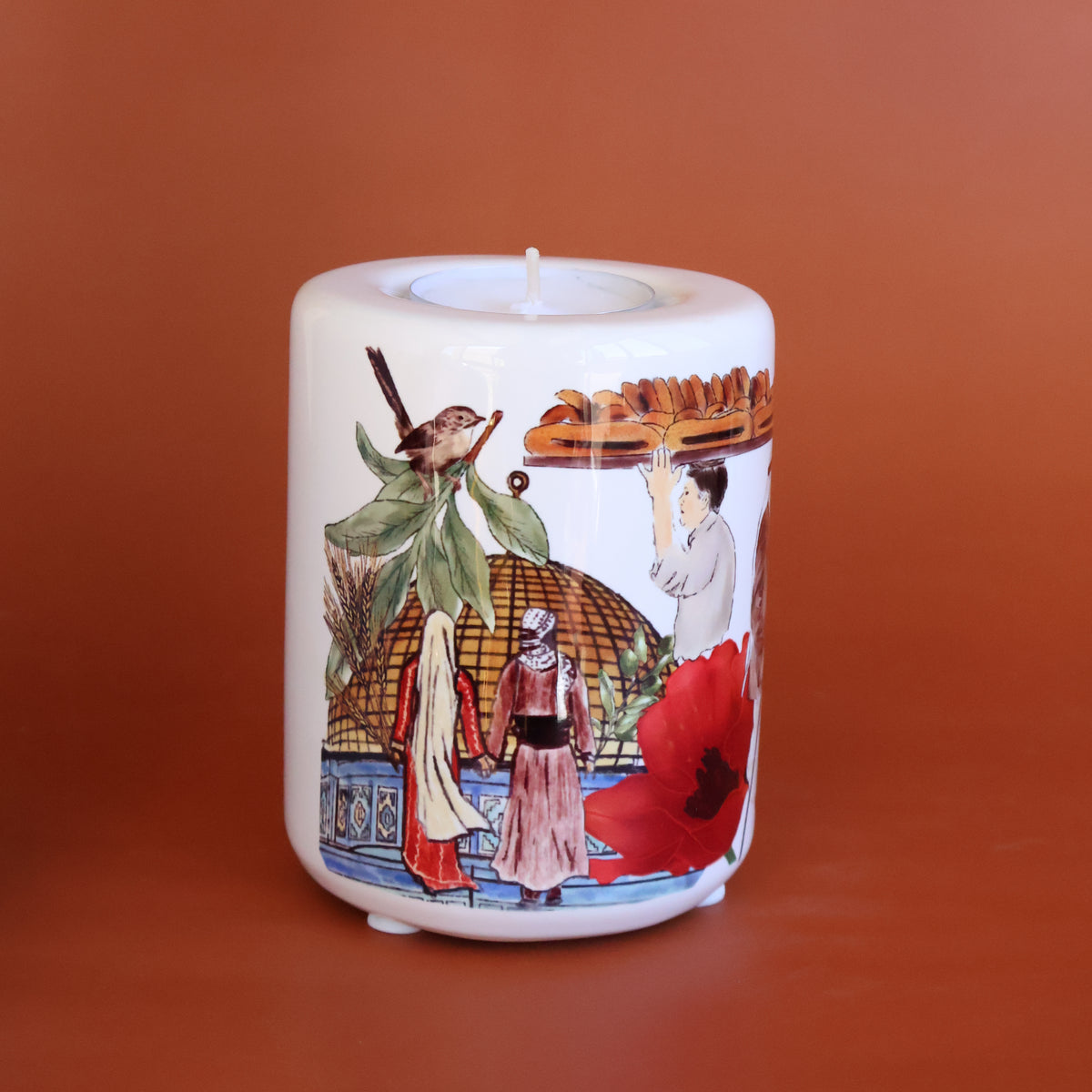 Figures of Jerusalem Candle holder |home decor |Candle decor |Art |Ceramic art