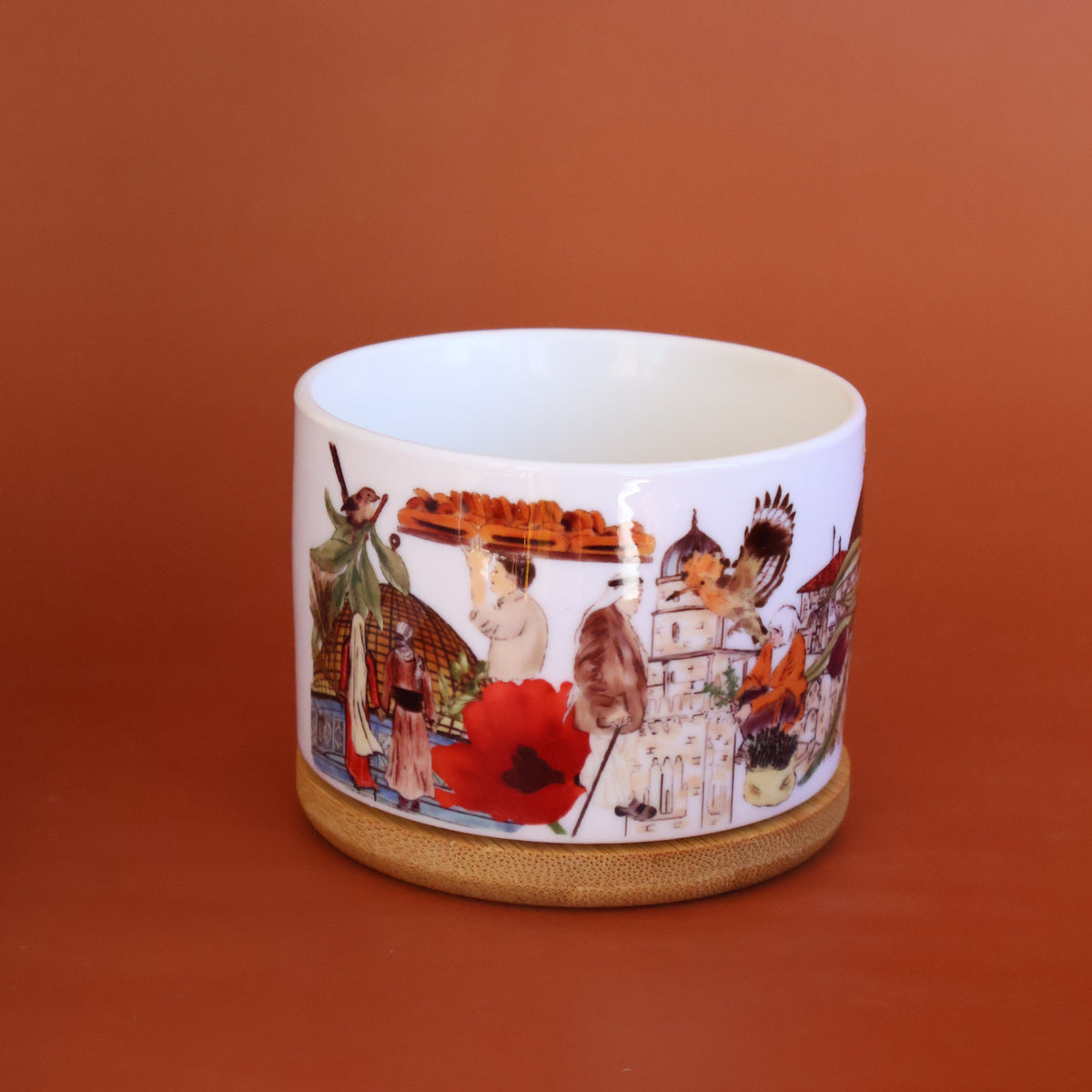 Figures of Jerusalem Plant Pot | cactus pot | plant pot | Jerusalem People |Home decor