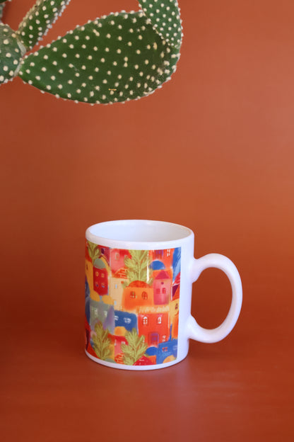 Houses Coffee cup | Old houses of Jerusalem | drinking cup | colorful cup