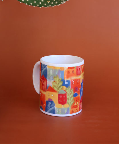 Houses Coffee cup | Old houses of Jerusalem | drinking cup | colorful cup