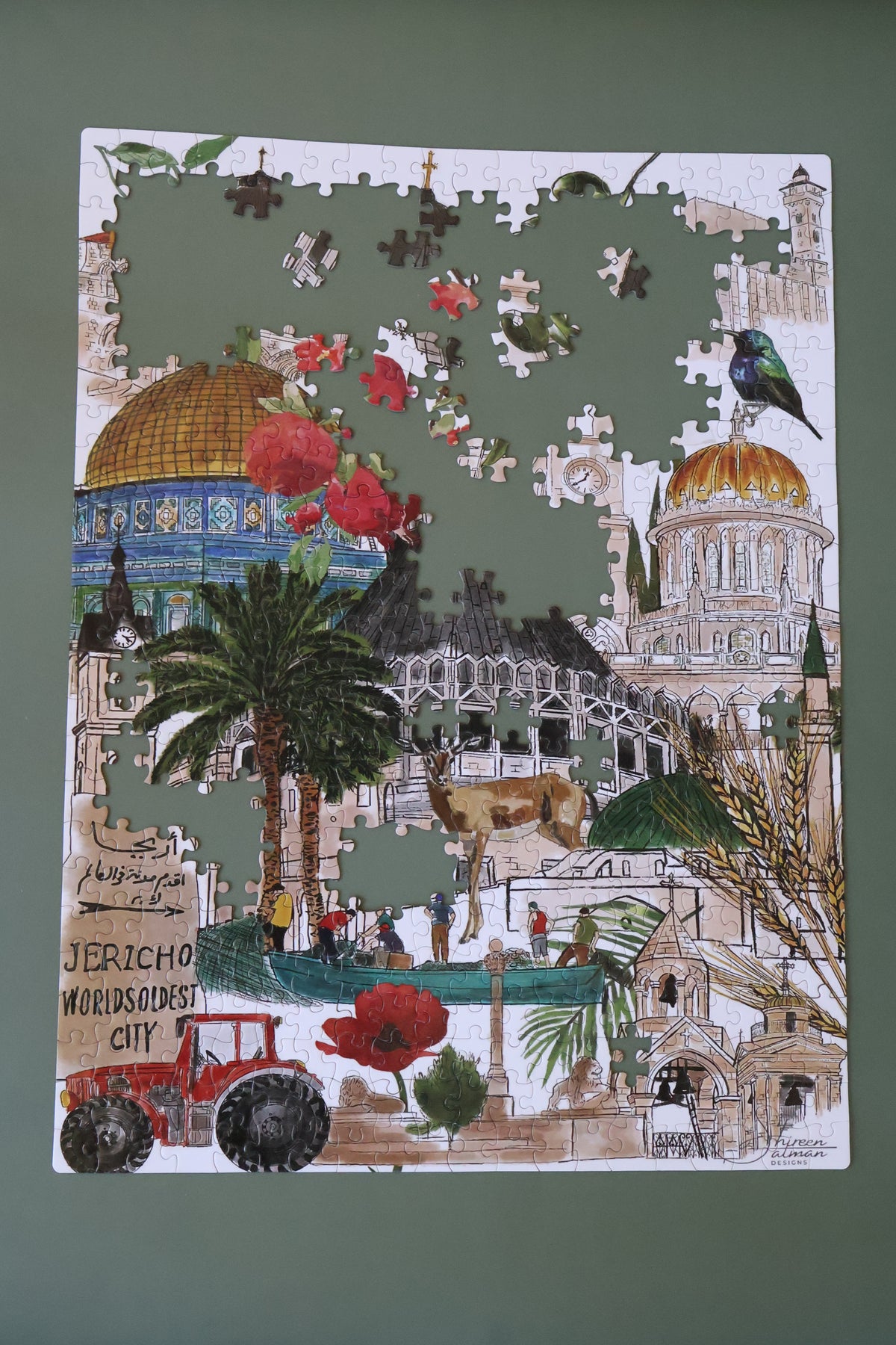 500 Pieces of Puzzle Cities Landmarks | Puzzle |Cities of Palestine |Landmarks |Game |Home entertainment
