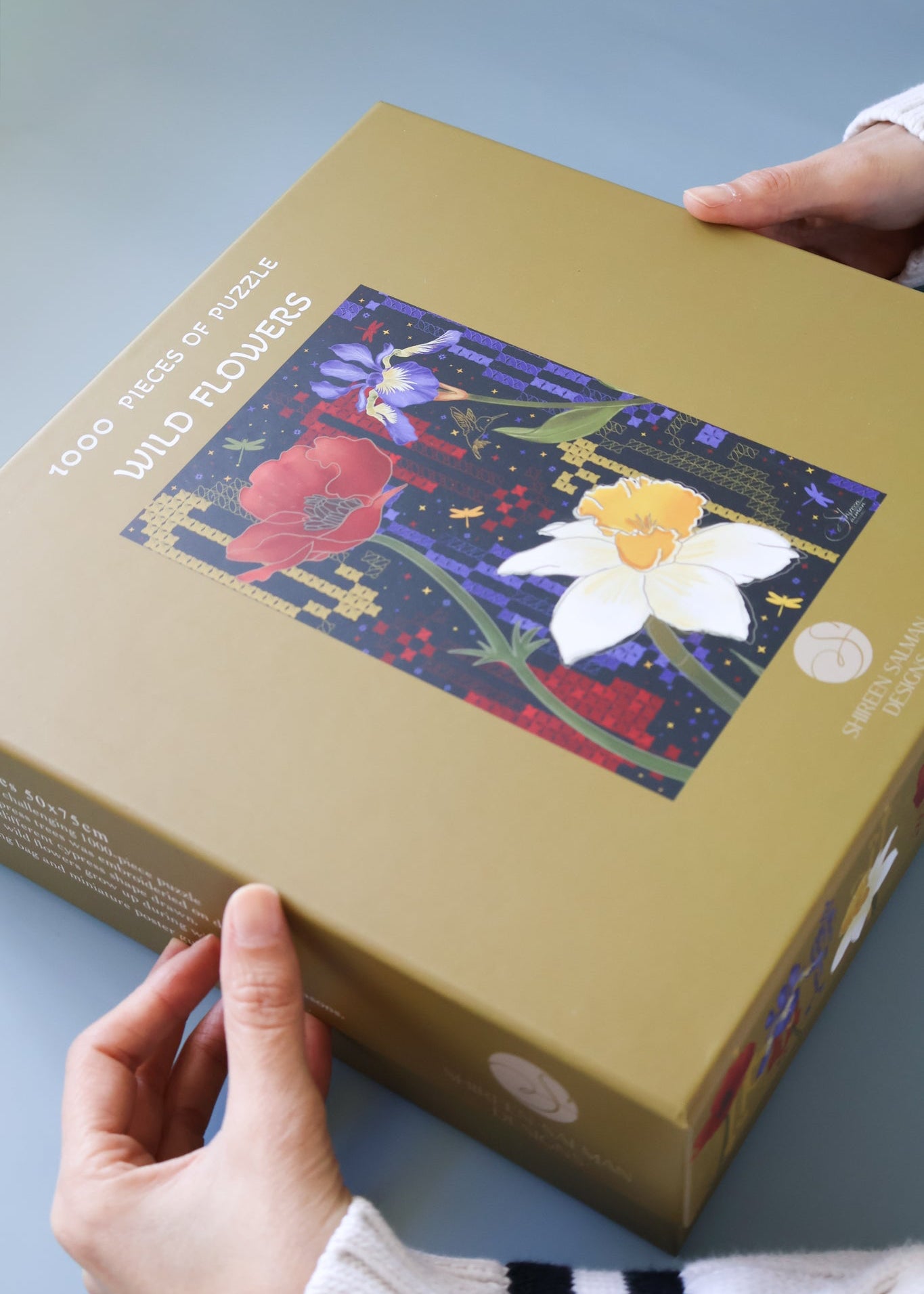 Wild Flowers Puzzle  |Cypress Trees Embroidery |1000 Pieces of Puzzle | entertainment home Game