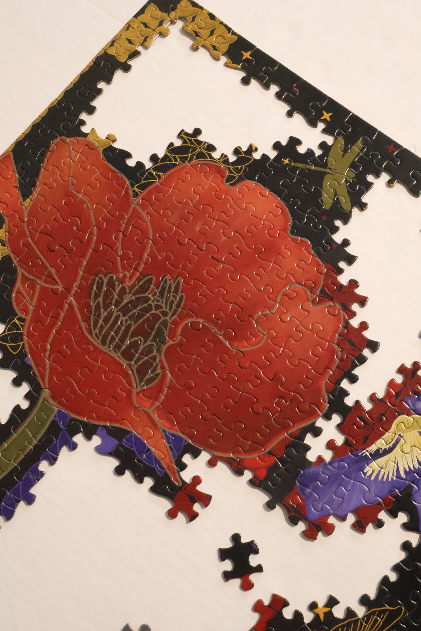 Wild Flowers Puzzle  |Cypress Trees Embroidery |1000 Pieces of Puzzle | entertainment home Game