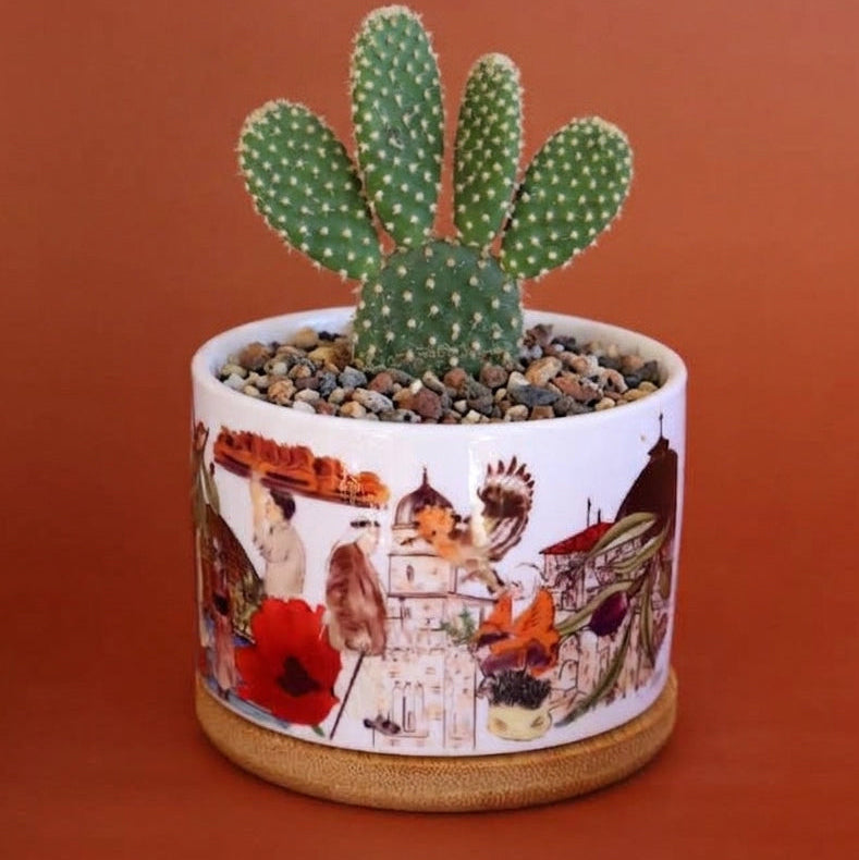 Figures of Jerusalem Plant Pot | cactus pot | plant pot | Jerusalem People |Home decor