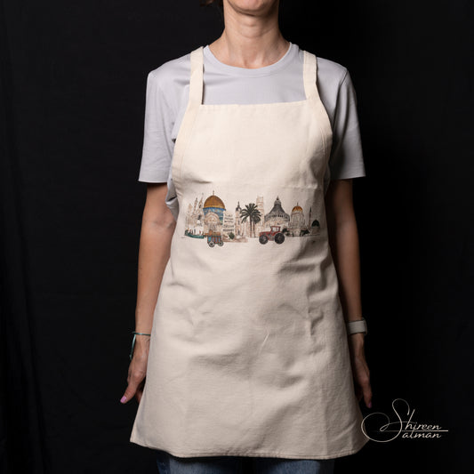 Cities Apron |Kitchen ware |Kitchen accssorise | Landmark cities | Palestinian Cities