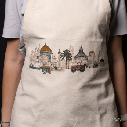 Cities Apron |Kitchen ware |Kitchen accssorise | Landmark cities | Palestinian Cities