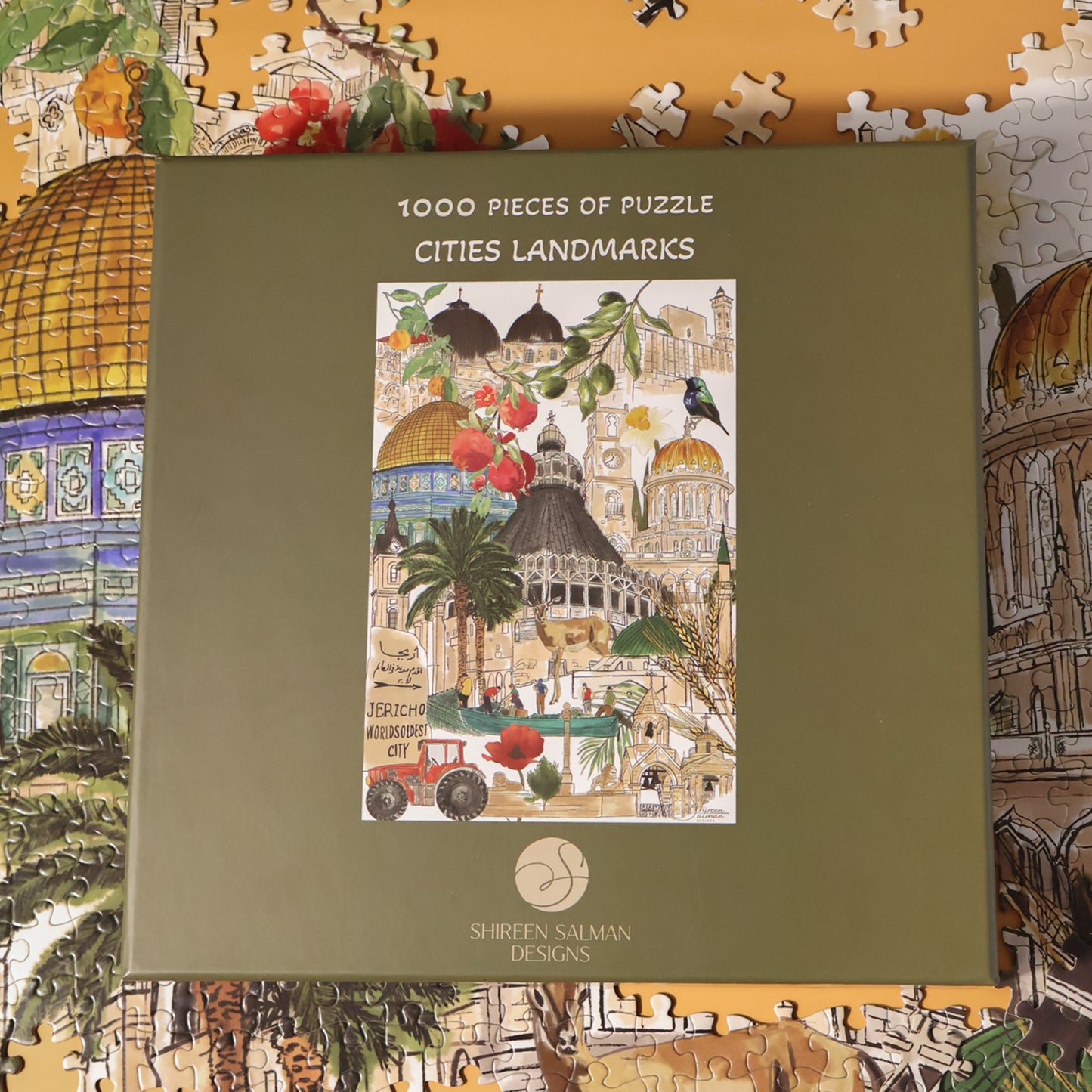 Cities Landmarks Puzzle of  1000 Pieces |Palestinian landmarks |Fun Game| home entertainment| Puzzle