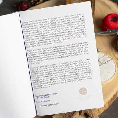 Gaza Floral notebook |Embroidery cypress tree |Palestinian Embroidery |Travel notebook |gift notebook |