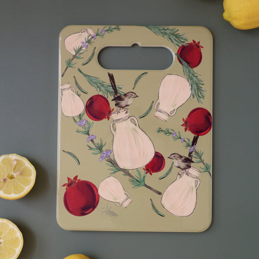 Jar Cutting board |Pomegranate |rosemary |Middle East nature |Kitchenware |kitchen acessorise |