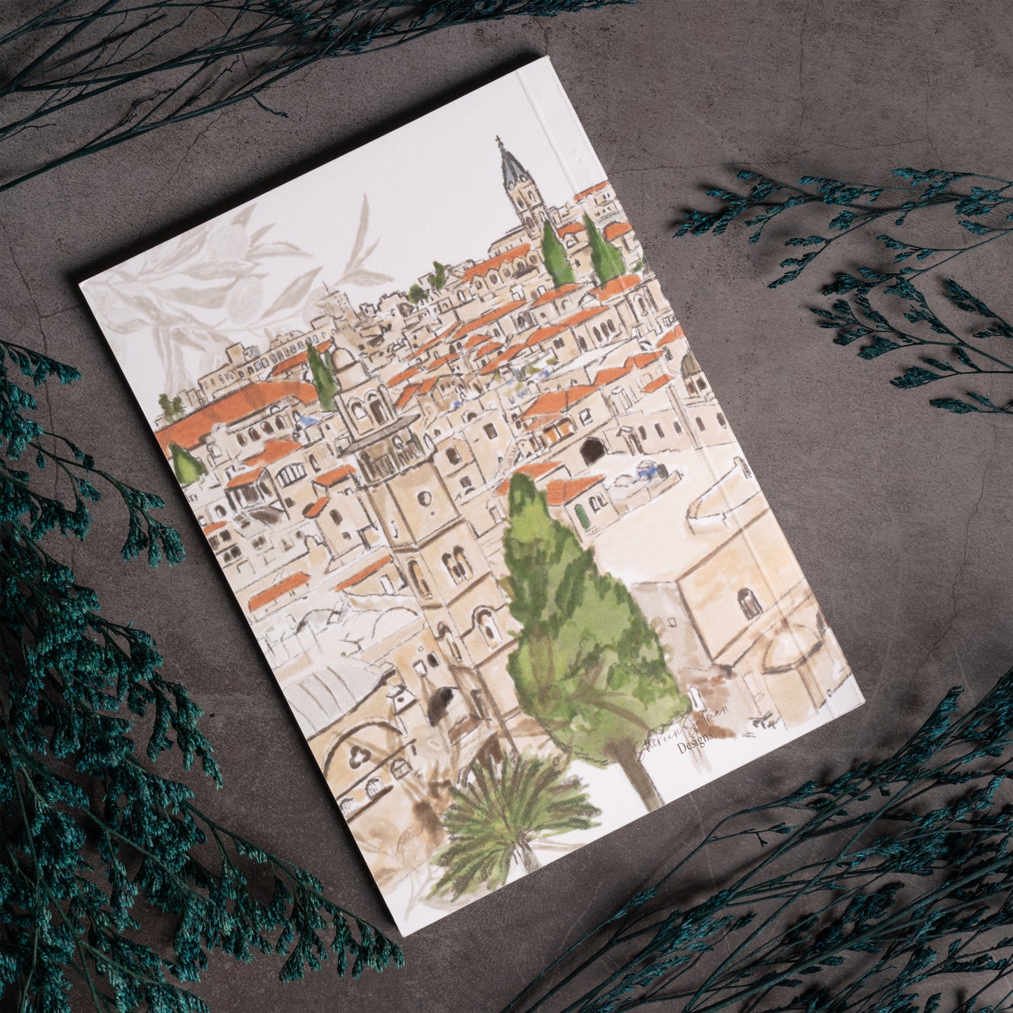 Notebook of Old City of Jerusalem |Holy SepulchreChurch | Journalist |Souvenir |Writing note