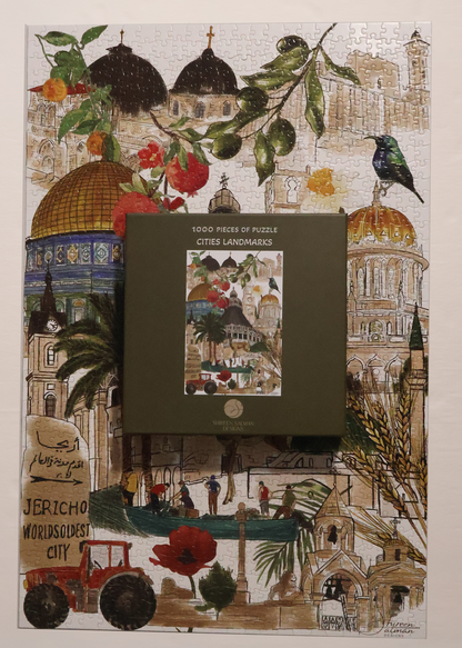 Cities Landmarks Puzzle of  1000 Pieces |Palestinian landmarks |Fun Game| home entertainment| Puzzle